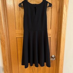 Simple Retro Black Mini Dress XS